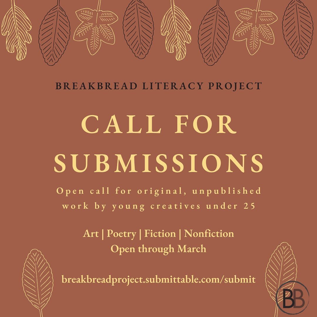 Young writers, we want to read your work! Link in bio to submit🌟
#breakbreadliteracyproject #literarymagazine #youthlitmag #literarymag #youngwriters #youngcreatives #youngartists #literaryjournal #creativewriting #writingcommunity #writersofinstag
