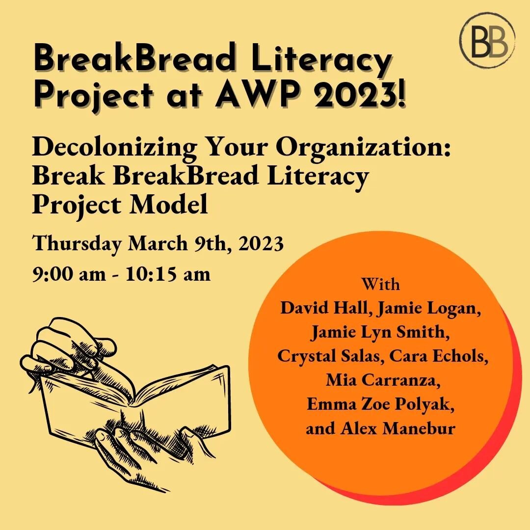 Thank you to all who joined us for  our panel at #AWP23!
#breakbreadliteracyproject #literarymagazine #youthlitmag #literarymag #youngwriters #youngcreatives #youngartists #literaryjournal #creativewriting #writingcommunity #writersofinstagram